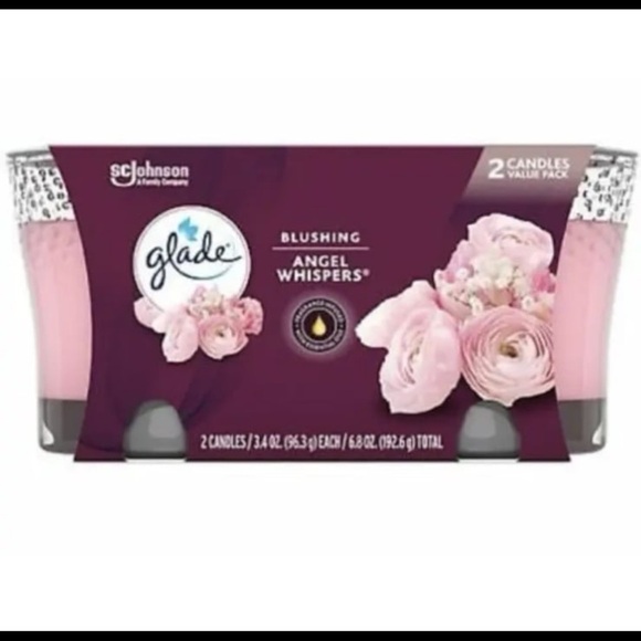 Glade Other - Glade Blushing Angel Whispers Candle Jar Air Freshener Twin Pack 3.4 Ounces RARE